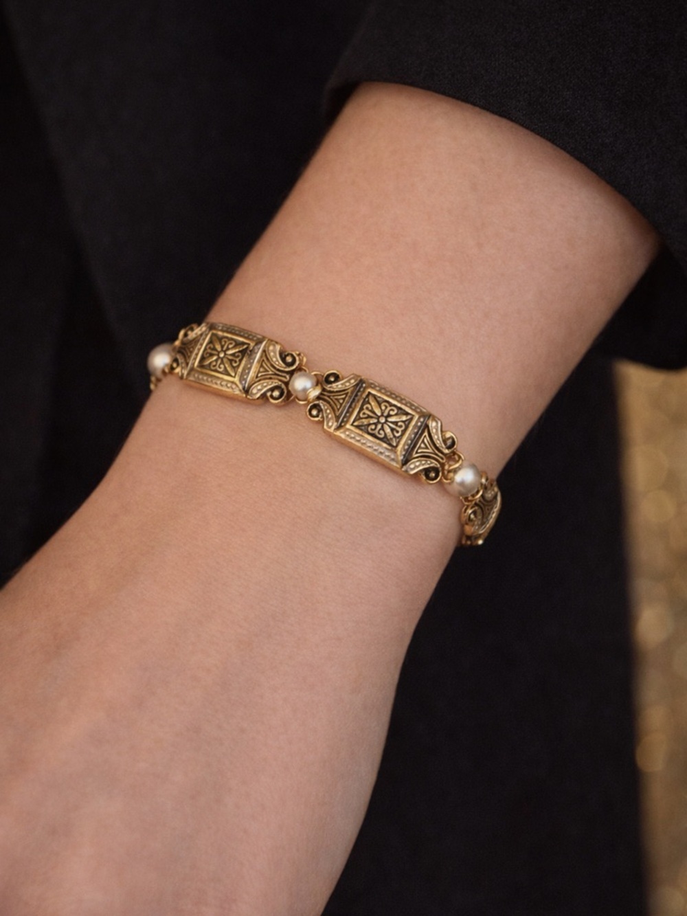 Vintage Damascene Bracelet